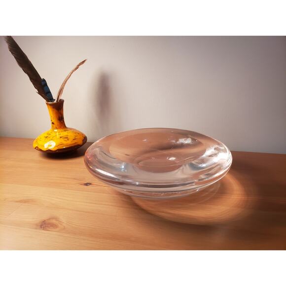 Renato Anatra Vetri Murano Heavy Glass Art Dish Signed 8.25" - Picture 1 of 6